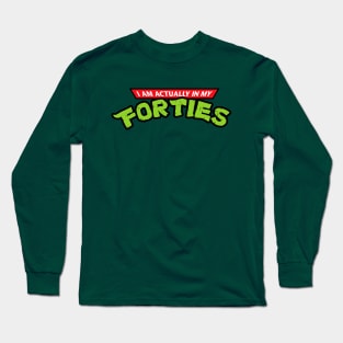 TMNT Logo Forties Parody Long Sleeve T-Shirt